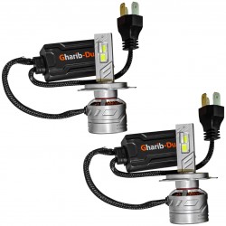 لامپ نور پایین و نور بالا چراغ جلو تک حالته بست یدک مدل یخی کد CB1300 پایه H4 مناسب برای پراید نسیم و صبا بسته ۲ عددی