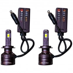 لامپ هدلایت چراغ جلو تک حالته بست یدک مدل یخی کد VX5 پایه H7 بسته ۲ عددی