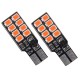 لامپ خودرو کاسپین مدل SUPER LED 16CHIP RED بسته دو عددی