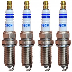 شمع تقویتی خودرو بوش مدل سوزنی ایریدیوم کد Russia+42 پایه بلند مناسب برای پژو 206 تیپ 5 و 207 بسته 4 عددی