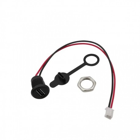 سوکت مادگی پنلی usb-c مدل درپوش دار کد ۱