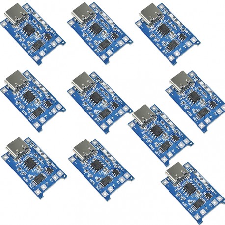 ماژول شارژ باتری لیتیومی مدل TP-4056TYPEC بسته 10 عددی