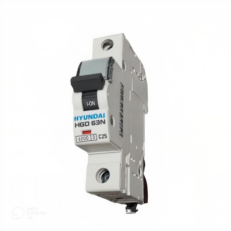 فیوز مینیاتوری تکفاز 16 آمپر هیوندای مدل HGD 63N