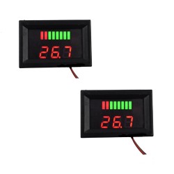 نمایشگر پنلی میزان شارژ و ولتاژ باتری مدل j128 بسته دو عددی