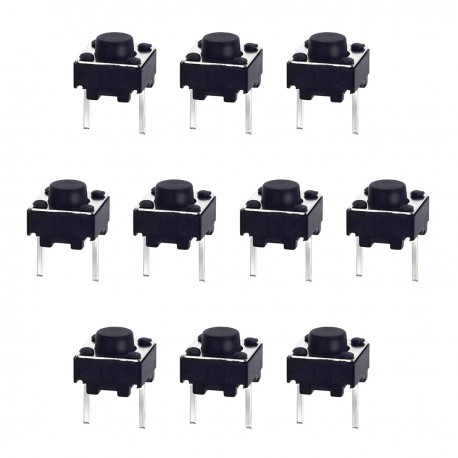 میکرو سوئیچ مدل Vertical-6×6×6-2P بسته 10 عددی