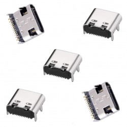 کانکتور usb-c مادگی مدل 16pin بسته 5 عددی