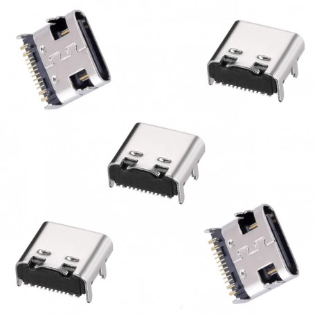 کانکتور usb-c مادگی مدل 16pin بسته 5 عددی