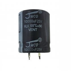 خازن الکترولیت 10000uF میکرو فاراد جی دبلیو کو مدل 25V