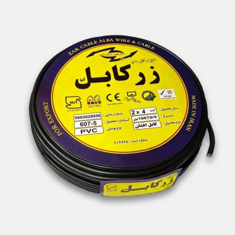 کابل برق افشان 2 در 4 زر کابل آلبا مدل ZC 2-4