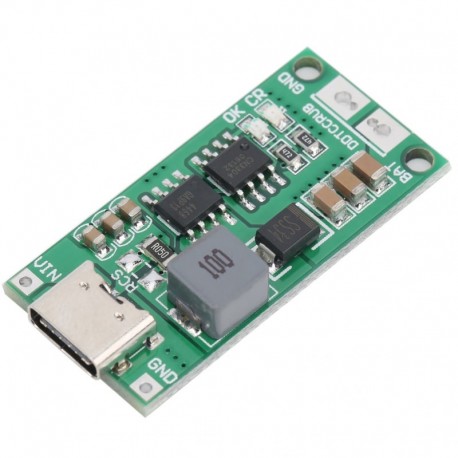 ماژول شارژ باتری لیتیومی 2 سل 2 آمپر مدل USB TYPE-C