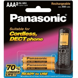 باتری نیم قلم شارژی AAA تلفن بی سیم مدل BK-4LDAW/2BT
