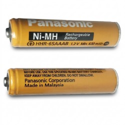 باتری نیم قلمی قابل شارژ تلفن بی سیم پاناسونیک مدل Ni-MH/HHR-65AAAB بسته دو عددی
