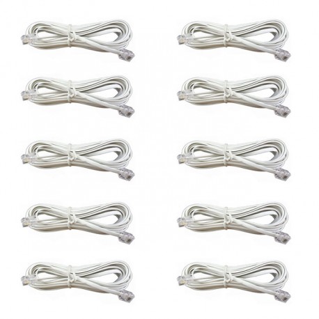 کابل تلفن کد TPHK-11 طول 5 متر بسته 10 عددی