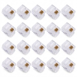 سوکت تلفن مدل TTS-RJ12-6P4C بسته 20 عددی