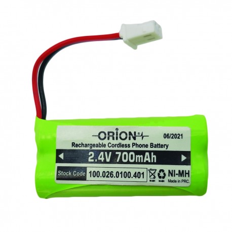 باتری تلفن بی سیم اوریون مدل 2.4V 700mAh