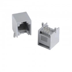 کانکتور مادگی تلفن مدل 6P6C-RJ12-Right.Angle بسته 2 عددی