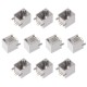 کانکتور 1 به 2 مادگی تلفن مدل 6P4C-RJ11-Right.Angle بسته 10 عددی