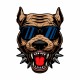برچسب بدنه موتورسیکلت مدل DOG