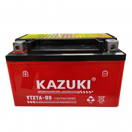باتری موتورسیکلت 12 ولت 7 آمپر پهن کازوکی مدل 12v7abs