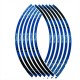 پد برچسب دور رینگ موتور سیکلت وارون مدل W-51-BLU مناسب برای آپاچی بسته 12 عددی