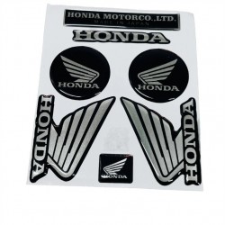 ست برچسب و استیکر موتور سیکلت وارون مدل A-154-SLVR مناسب برای هوندا کلیک 150/160 بسته 7 عددی