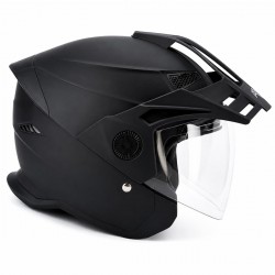 کلاه کاسکت بدون فک استیل برد مدل SBH-23 عینک‌ دار و طلق متحرک کد 2373