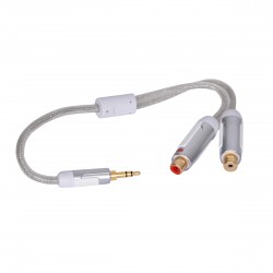 کابل تبدیل 1 به 2 جک 3.5 میلی متری به RCA پروفیگلد مدل prod3400 طول 0.2 متر