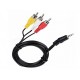 کابل تبدیل جک 3.5 میلیمتری به 3 RCA کد AV طول 1.5 متر