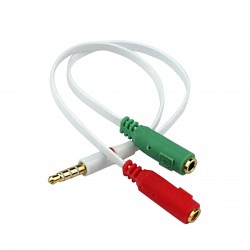 کابل تبدیل 1 به 2 جک 3.5 میلی متری مدل Hooger pro طول 0.2 متر