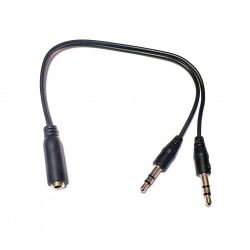 کابل تبدیل 1 به 2 انتقال صدا 3.5 میلی متری مدل sound طول 0.25 متر