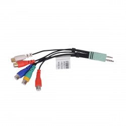 کابل تبدیل جک RCA به جک 3.5 میلی متری/ 2.5 میلی متری مدل ECORA طول 0.15 متر