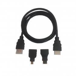 کابل HDMI مدل 001 طول 1 متر به همراه مبدل MICRO HDMI / MINI HDMI
