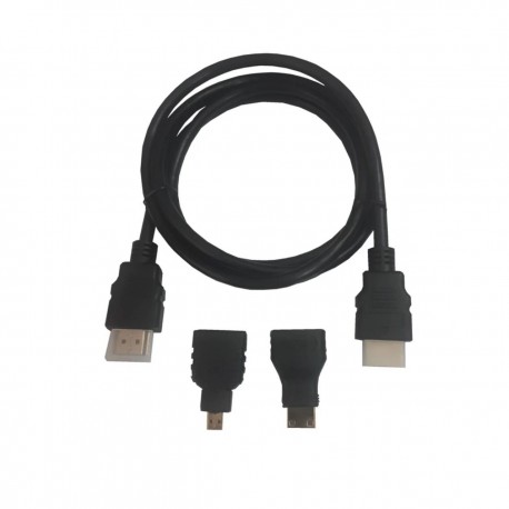 کابل HDMI مدل 001 طول 1 متر به همراه مبدل MICRO HDMI / MINI HDMI