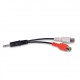 کابل تبدیل جک 3.5 میلی متری به مادگی RCA مدل a1b2 طول 0.15 متر