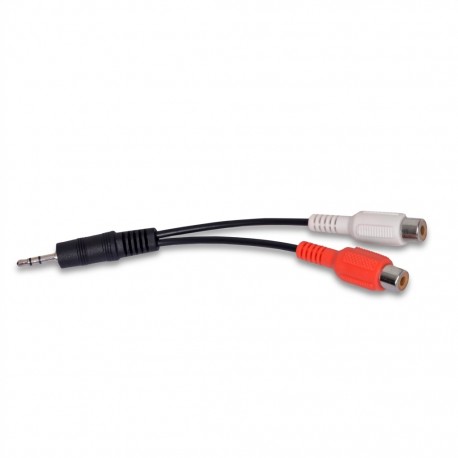 کابل تبدیل جک 3.5 میلی متری به مادگی RCA مدل a1b2 طول 0.15 متر