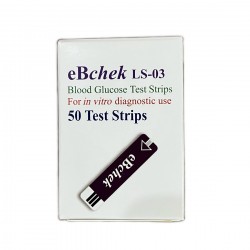 نوار تست قند خون ای بی چک مدل eBcheck بسته 50 عددی