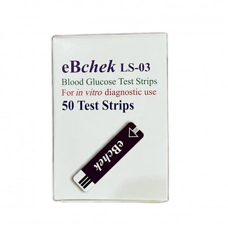 نوار تست قند خون ای بی چک مدل eBcheck بسته 50 عددی