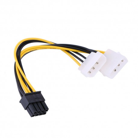 کابل برق پردازنده 4 پین به 8 پین مدل Molex طول 0.2 متر