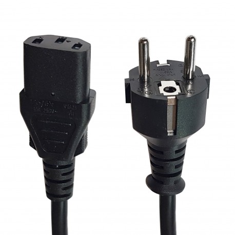 کابل برق سه پین منبع تغذیه کامپیوتر مدل 16A power طول 1.5 متر