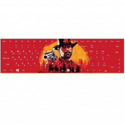 برچسب حروف فارسی کیبورد طرح RED DEAD کد 1