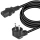کابل برق سه پین منبع تغذیه کامپیوتر مدل IEC C13 طول 1.8 متر
