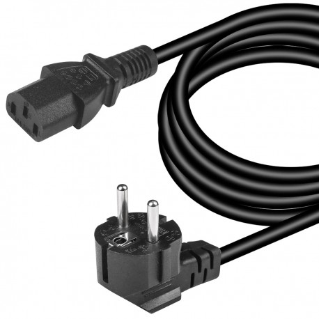 کابل برق سه پین منبع تغذیه کامپیوتر مدل IEC C13 طول 1.8 متر