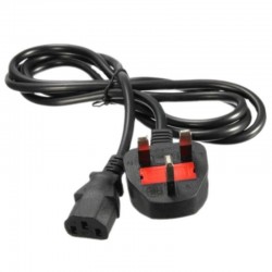 کابل برق سه پین منبع تغذیه کامپیوتر کینگ کورد مدل فیوز دار کد KC-036 طول 1.8 متر