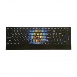 برچسب کیبورد طرح رئال مادرید کد 23 با حروف فارسی