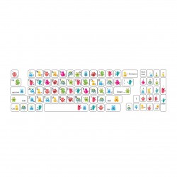 برچسب حروف فارسی کیبورد طرح Monster کد ۱۰۲