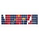 برچسب حروف فارسی کیبورد گراسیپا طرح Barca Kit کد 102