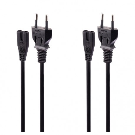کابل برق دو پین مدل hz طول 1.5 متر بسته دو عددی