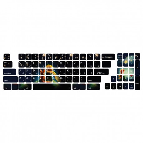 برچسب حروف فارسی کیبورد گراسیپا طرح شازده کوچولو کد 103