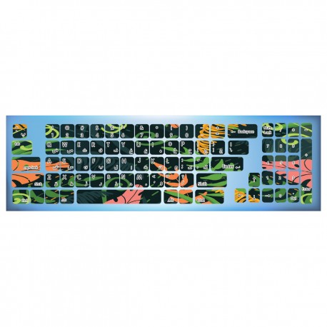 برچسب حروف فارسی کیبورد طرح رنگی کد DG-120
