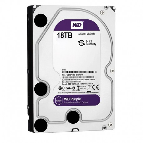 هارد دیسک اینترنال وسترن دیجیتال با رابط SATA مدل WD Purple Surveillance ظرفیت 18 ترابایت